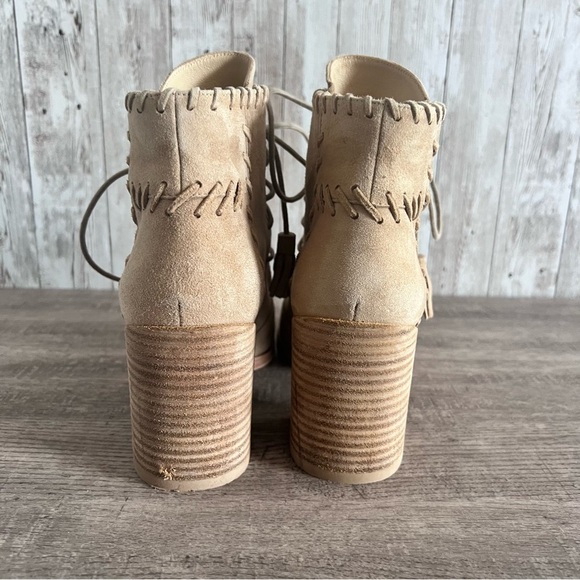 Stuart Weitzman Women’s Suede Whipstitch Trim Lace-Up Boots Size 6 - Picture 4 of 8